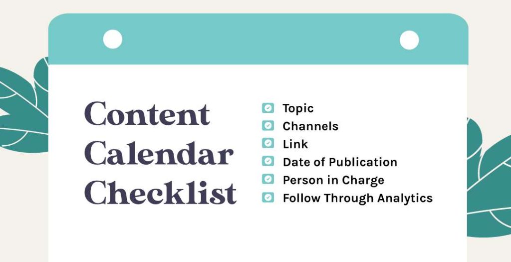 checklist for creating content